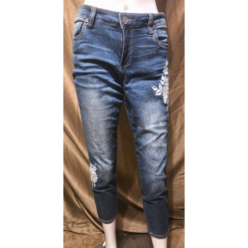Kut from the Kloth Ebroidered Capri Jeans- Size 10
